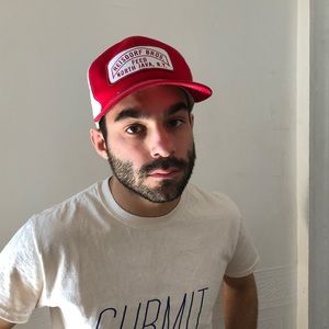 REISDORF BROS. RED AND WHITE TRUCKER CAP